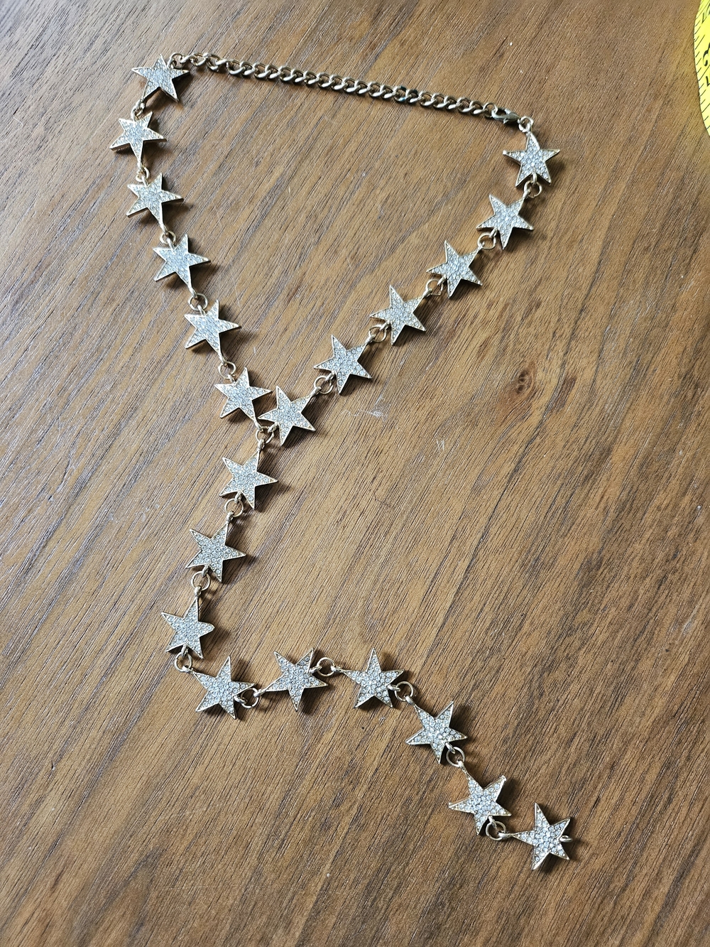 Idyllwind Gold Star Y Necklace with Silver Rhinestone Accents